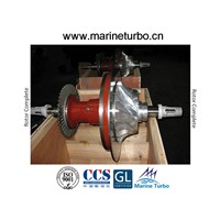 Rotor complete for marine turbocharger; marine rotor complete for turbine compressor