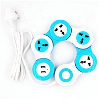 different shape extension socket with usb port, hot sell blue color movable sockets