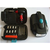 24 Piece Hand Tool Set With Torch Light