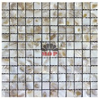 honed river shell wall tile mosaic panel