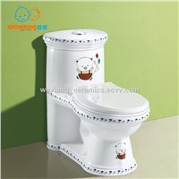 Child's White Ceramic Round Small Toilet [Waxiang WA-7000]