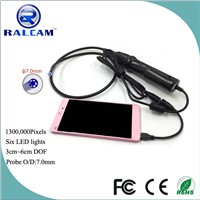 IP67 Waterproof 1.3MP 7mm android endoscope for auto maintenance and repair
