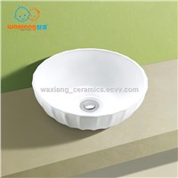 Waxiang WC-2068A Bathroom Porcelain Ceramic Vessel Vanity Sink Art Basin Ripple-Design