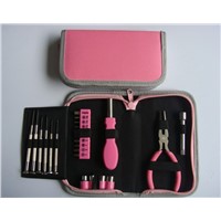 23pcs percision hand tools general purpose tool kits women tool set with zip bag