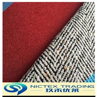 woven tweed wool viscose blend fabric for women