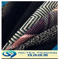tweed poly wool fabric for coats