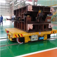Injection Mould DC Motor Handling Flatbed Electric Rail Transfer Trolley