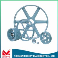 high quality u groove pulley,customized cast iron elevator v-belt u groove pulley