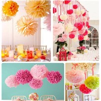 8&amp;quot; Yard Tissue Paper Pom Poms Flower Balls for Party Decoration Birthday Paper Decoration