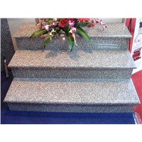 Low price natrual stone granite step or stair tiles cut in size