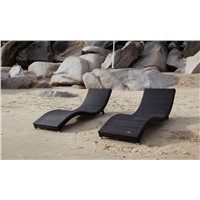 Outdoor rattan beach chairs chaise lounger