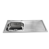 Standard size single bowl kitchen sink with drainboard 100*50cm