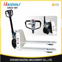 Foshan factory supply 2 ton 685mm hydraulic semi electric pallet truck with cheap price