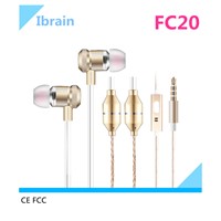 2016 best gold pink magnesium alloy fashionable hollow blue tube earpiece for redmi