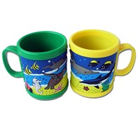 kids favourite cartoon ABS silicone wrapped custom souvenirs mugs