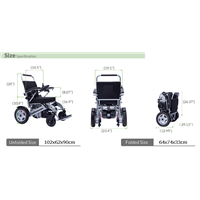 Wft-A08L Heavy Duty Folding Power Electric Wheelchair