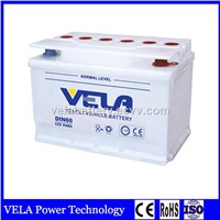 DIN66 12V66AH Dry Charged Lead Acid Rechargeable Car Battery For Car Starting
