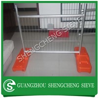 Anti-rust PVC coated steel construction galvanized temporary fence for sale