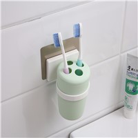 magic flexible sticker plastic toothbrush cup holder
