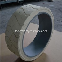 White Non Marking Solid Tire 15x5 for AWP