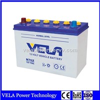 Factory Competitive Price N70Z Dry Charged Lead Acid Car Battery