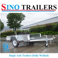 750kgs Galvanized Single Axle Box trailer with removable cage