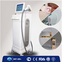 808nm diode laser hair removal machines / 2.5L water velocity + alexandrite laser + micro channel