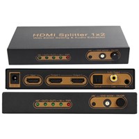 2 Port HDMI Splitter with EDID Setting&amp;amp;ARC&amp;amp;Audio extractor