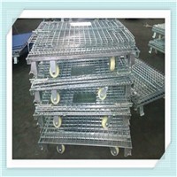 Steel Storage Cage Folding Mesh Container Pallet  security cage