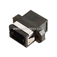 Optical Fiber Adapter Adaptor MPO-MPO MTP-MTP Plastic Black