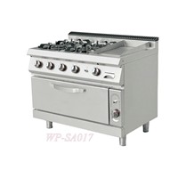 Standing Gas Style Four Burners Oven &amp;amp; Gas Griddle