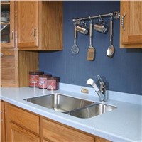 Blue quartz kitchen countertop