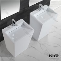artificial acrylic resin stone freestanding bathroom sink