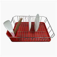 Dish Drainer With Plastic Tray