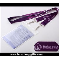 Factory Customized Printing Logo Event Lanyard With Plastic Card Holder