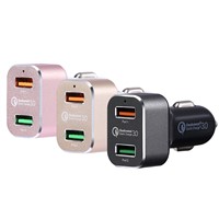 (Qualcomm Certified) Quick Charge Dual QC 3.0 36W 2 port USB Car Charger