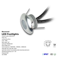 Mini 1W LED Footlights Floor Light DC12V Low Voltage IP67 Waterproof Embedded Buried Spotlight Outdoor Landscape Lightin