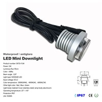 Mini Recessed 1W LED Downlights IP67 Waterproof 12V Antiglare Embedded Spotlight Hotel Rooms Stores Path Light Lighting