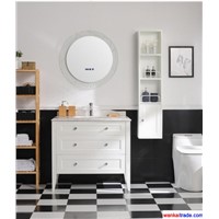 New Style Oak Bathroom Vanity, Venato Carrara Marble &amp;amp; Bluetooth Music Player