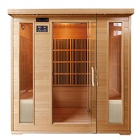 Far Infrared Cabon Heater 4 Person Sauna Cabin with Low EMF