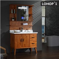 Environmemtal Protection New Style Oak Bathroom Cabinet with Bluetooth Music Player &amp;amp; Hydraulic Buffer Hinge