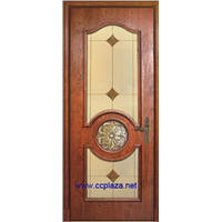 Solid Wooden Doors of Oak Or Rosewood with Glass, Model Smm008, Internal Door, External Doors, Entry Doors, Antique Style