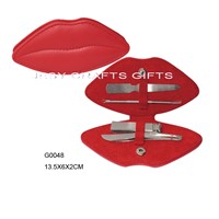 New Arrival Red Lip Manicure Set(G0048)
