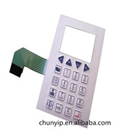 5*4 Push Buttons China Membrane Switch with Transparent Window