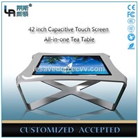 LASVD 42'' Interactive Table with Glass Top Capacitive Touch Screen All-In-One Coffee Table