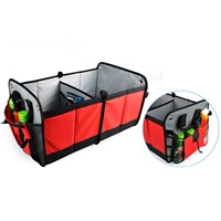 Two Sections Durable Waterproof Fabric Car Boot Organizer / Car Trunk Organizer with PE Board