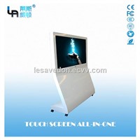 LASVD 55 '' Freestanding Touch Screen All-In-One PC Curved Digital Mall Advertising Kiosk