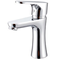 Chrome Brass Ceramic Cartridge Bath Sink High Basin Faucet Mixer Tap