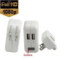 HD 1080P Mini AC Adapter Charger Spy Hidden Pinhole Camera Home CCTV Surveillance DVR US/EU/UK Plug