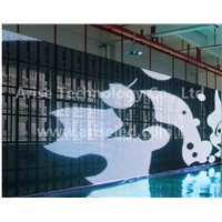 Transparent P31.25mm 1R1G1B LED Mesh Display with 7000nits, Light Weight